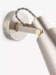 Single Wall Spotlight, Satin Steel/Gold