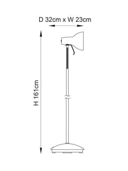 Floor Lamp, Chrome