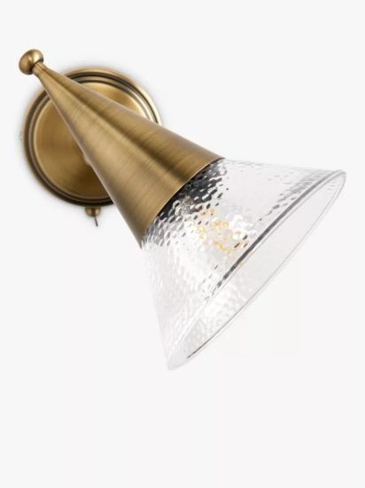 Trumpet Wall Light, Antique Brass